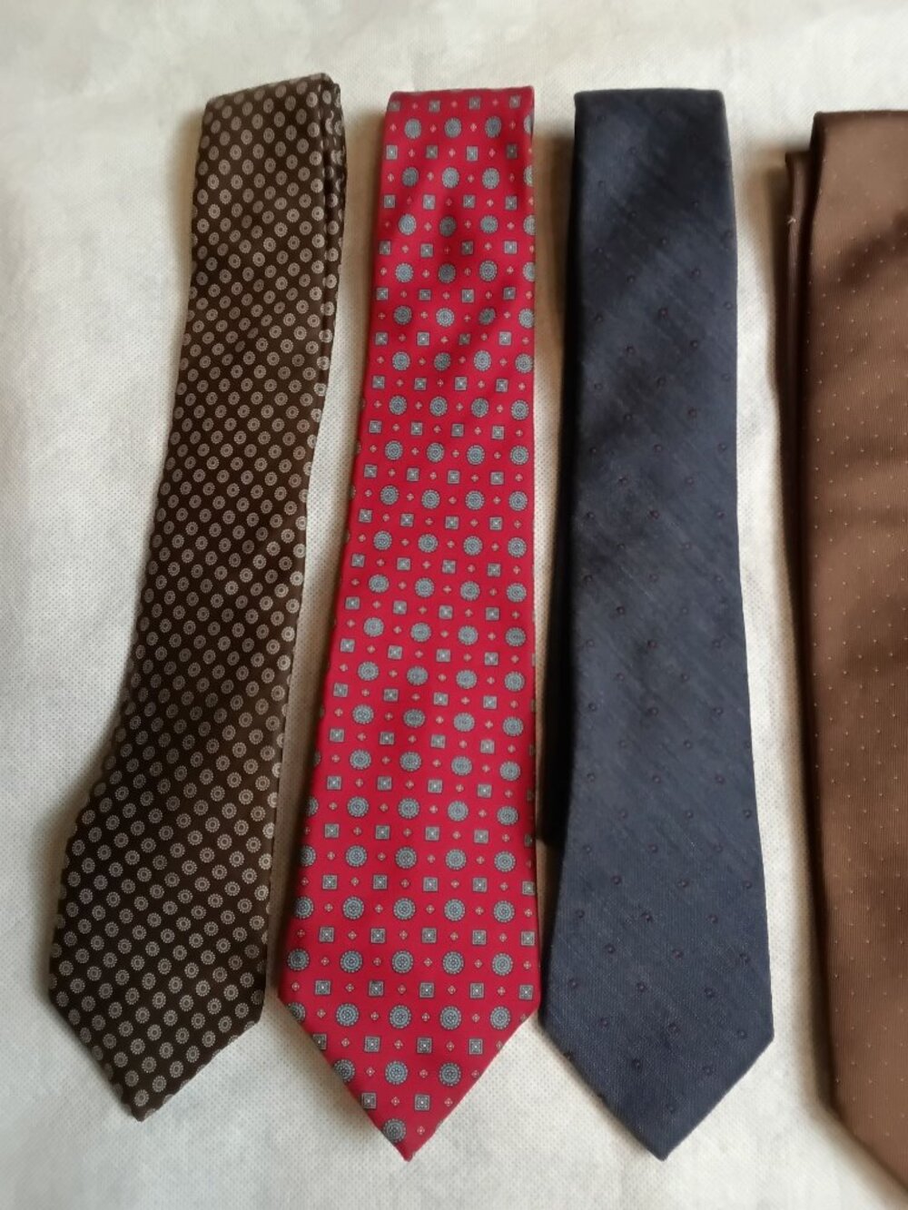 6 Geometric Ties Jacques Pierre Botany 500 Sanger Vintage Mens Necktie Lot - Picture 2 of 8